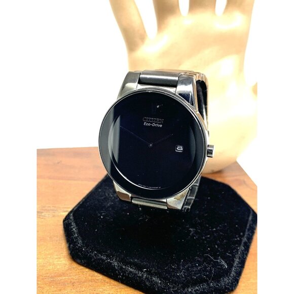 Citizen Men's Watch Eco-Drive AU1065-58E Axiom Black Dial Stainless Steel 40mm - Picture 1 of 15